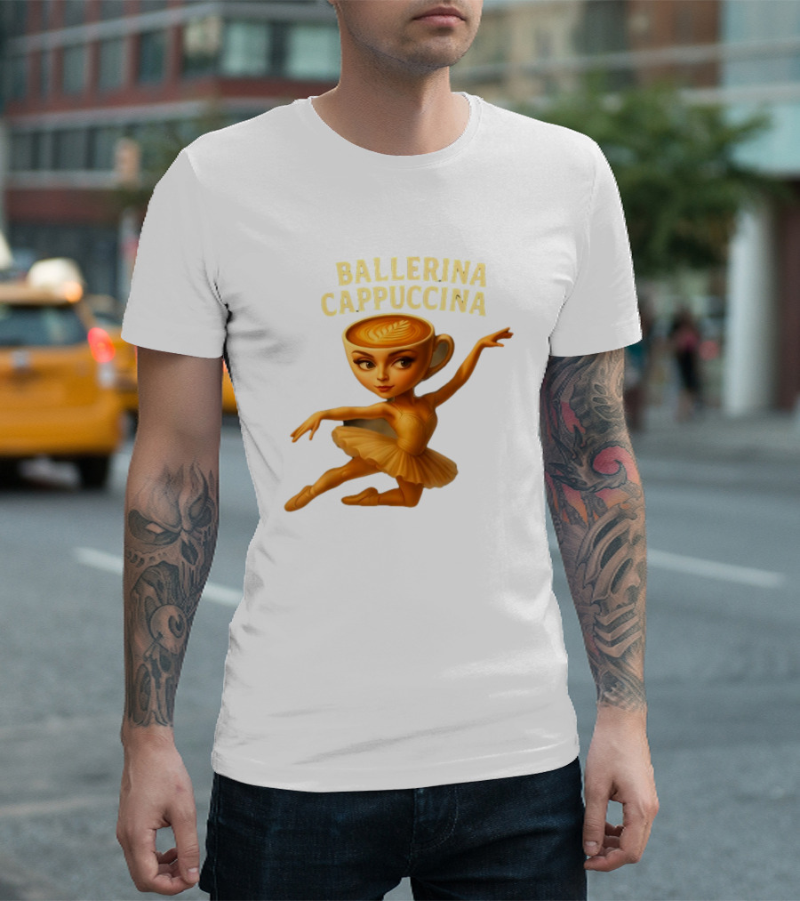 Ballerina Cappuccina Dance Meme Cappuccino Head Ballerina T-Shirt