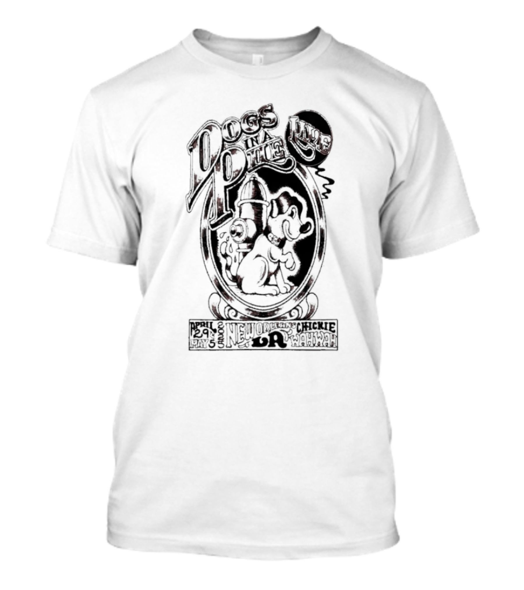 Dogs In A Pile 2023 New Orleans LA Chickie Wah Wah Event T-Shirt