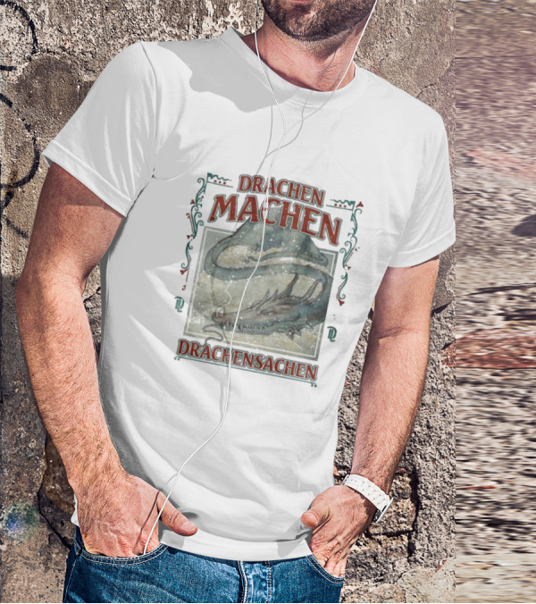 Drachen Machen Drachensachen Dragon Artwork Scene T-Shirt