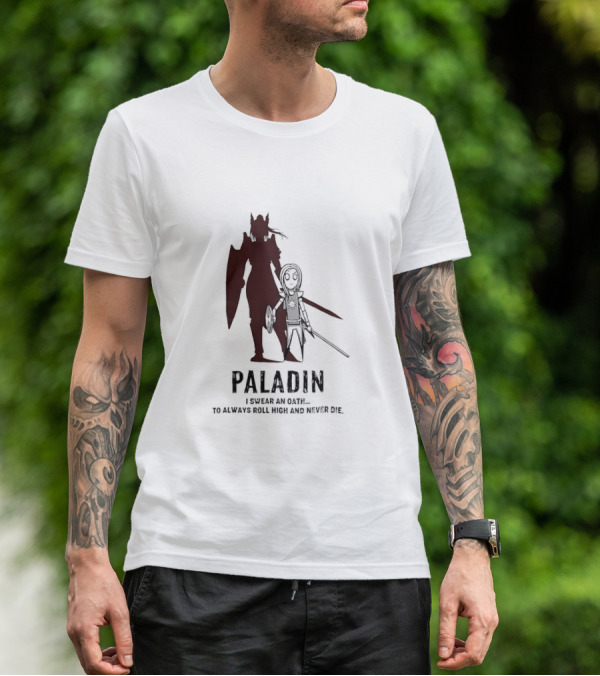 Dungeons And Dragons Paladin Oath Always Roll High Never Die T-Shirt