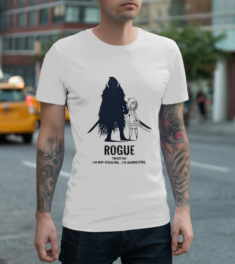 Dungeons And Dragons Rogue Trust Me I’m Not Stealing I’m Borrowing Silhouette T-Shirt