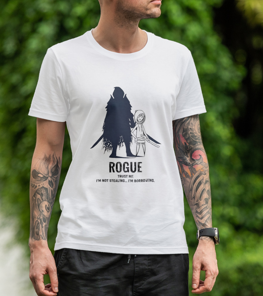 Dungeons And Dragons Rogue Trust Me I’m Not Stealing I’m Borrowing Silhouette T-Shirt