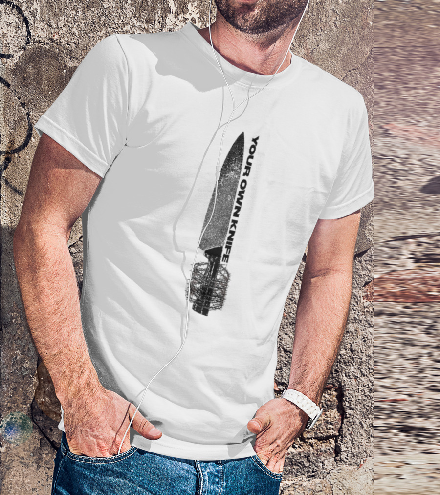 Counterparts Your Own Knife Bold Text Knife Handle Design T-Shirt