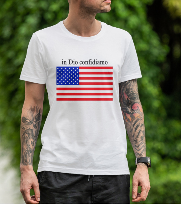 Eric Adams Wearing In Dio Confidiamo T-Shirt