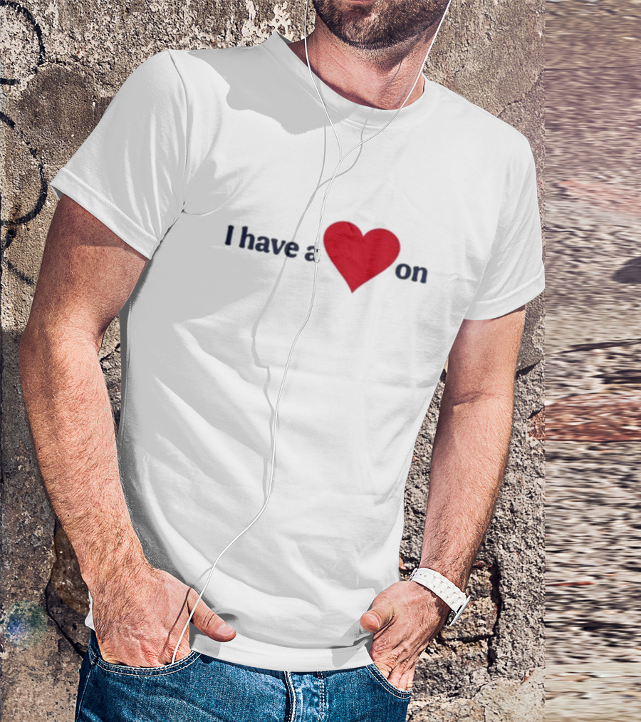 Familyfriendlyog I Have A Heart On Red Heart Design T-Shirt