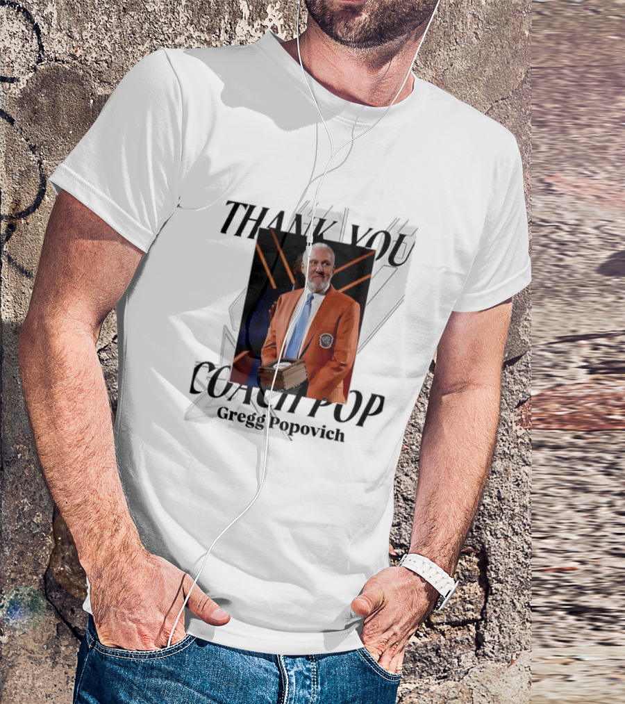 "Gregg Popovich Thank You Coach Pop Legacy Moment Basketball Achievement" T-Shirt