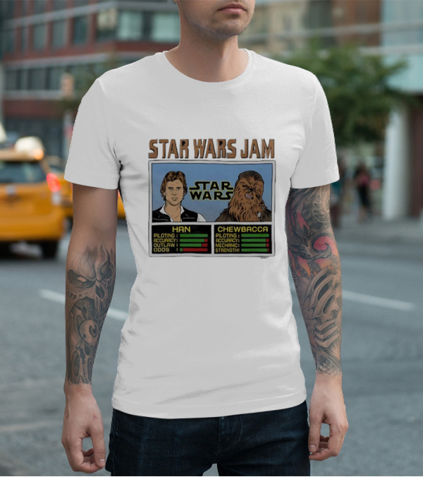 Star Wars Jam Han Chewbacca Piloting Accuracy Outlaw Strength T-Shirt