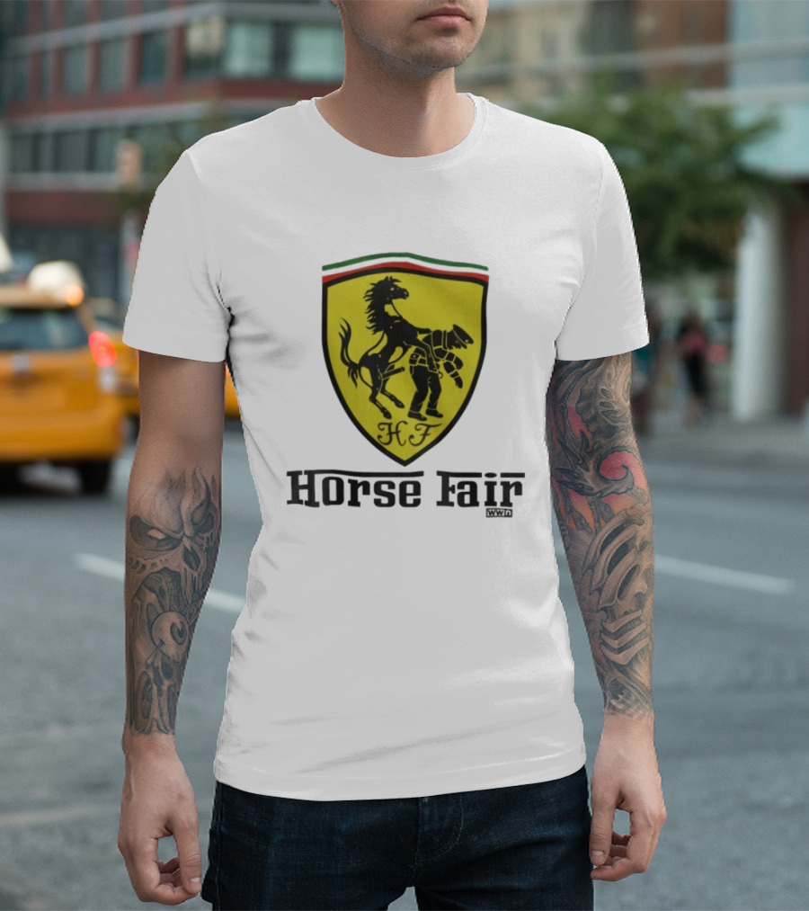 Horse Fair Waterford Whispers HF Shield With Horse And Man T-Shirt