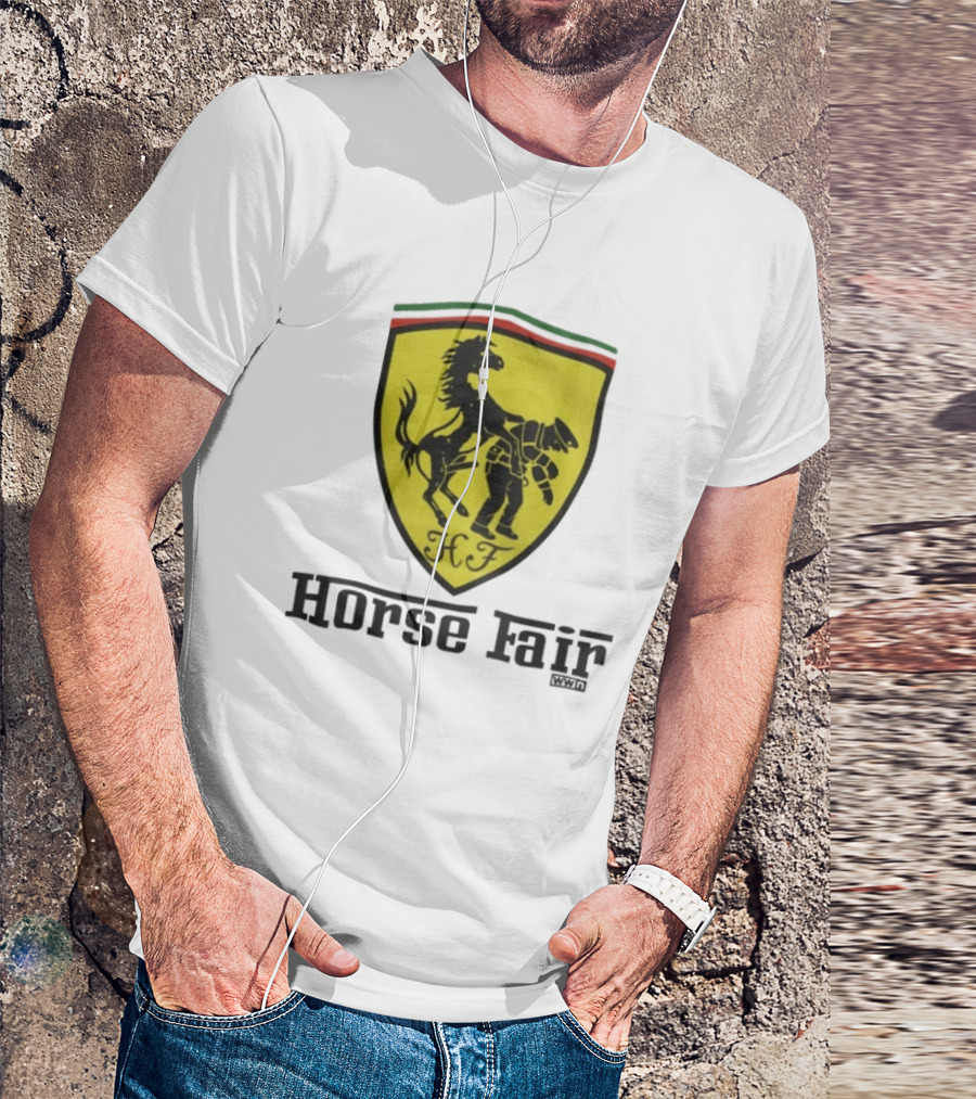Horse Fair Waterford Whispers HF Shield With Horse And Man T-Shirt