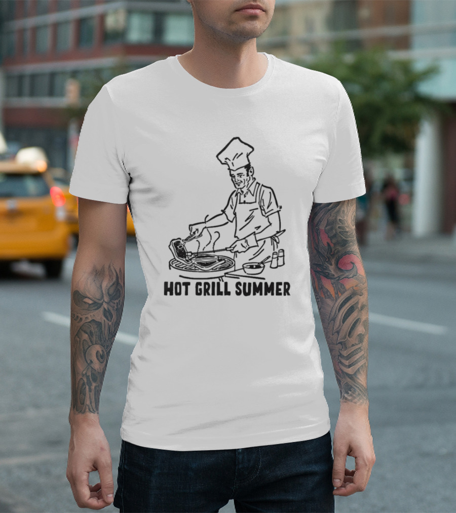 Hot Grill Summer Chef Grilling Cookout Vibes T-Shirt