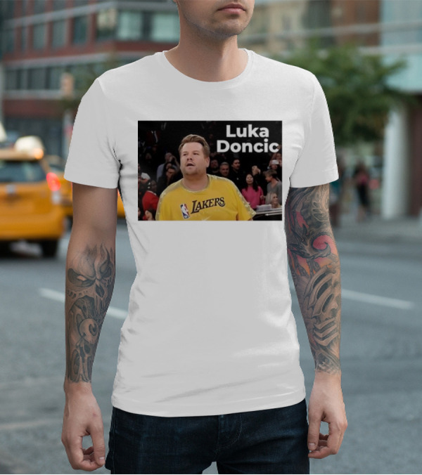 Luka Doncic James Corden Lakers NBA Fan T-Shirt