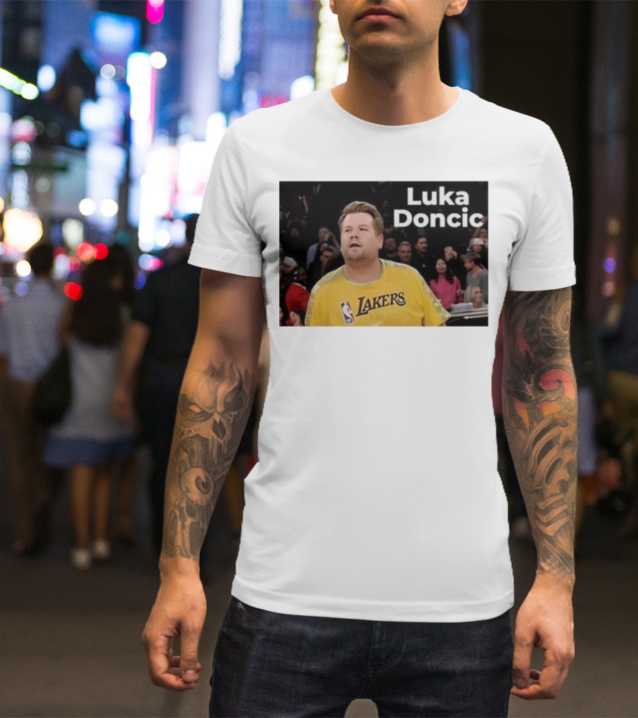 Luka Doncic James Corden Lakers NBA Fan T-Shirt