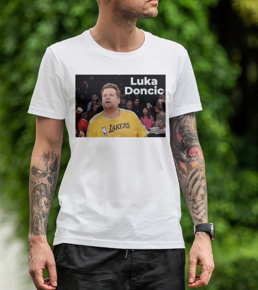 Luka Doncic James Corden Lakers NBA Fan T-Shirt