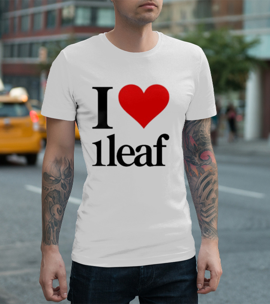 I Heart 1Leaf Bold Red Love Statement T-Shirt