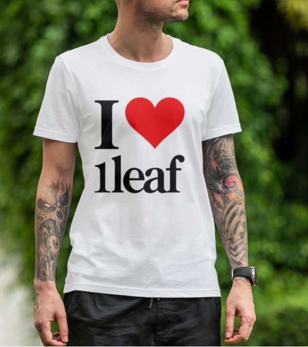 I Heart 1Leaf Bold Red Love Statement T-Shirt