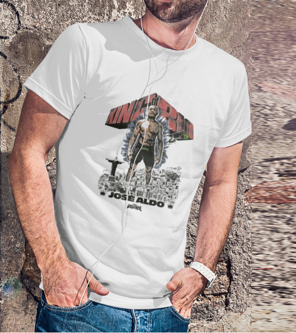 Jose Aldo King Of Rio Full Violence Fighter Statue Cityscape T-Shirt