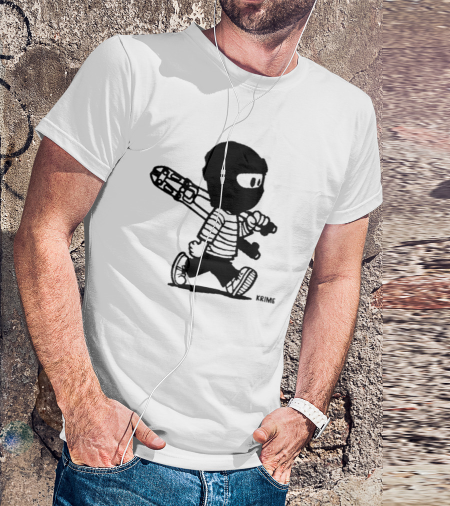 Krime Calvin Graffiti Comic Style Mischief Artwork T-Shirt