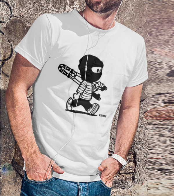 Krime Calvin Graffiti Comic Style Mischief Artwork T-Shirt