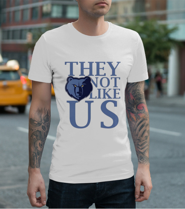 Memphis Grizzlies They Not Like Us Bear Head Emblem T-Shirt