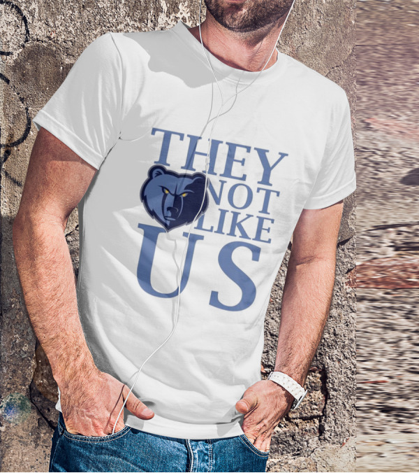 Memphis Grizzlies They Not Like Us Bear Head Emblem T-Shirt
