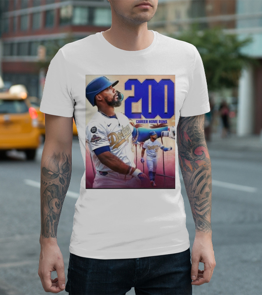 Los Angeles Dodgers Teoscar Hernandez 200 Career Home Runs Celebration T-Shirt