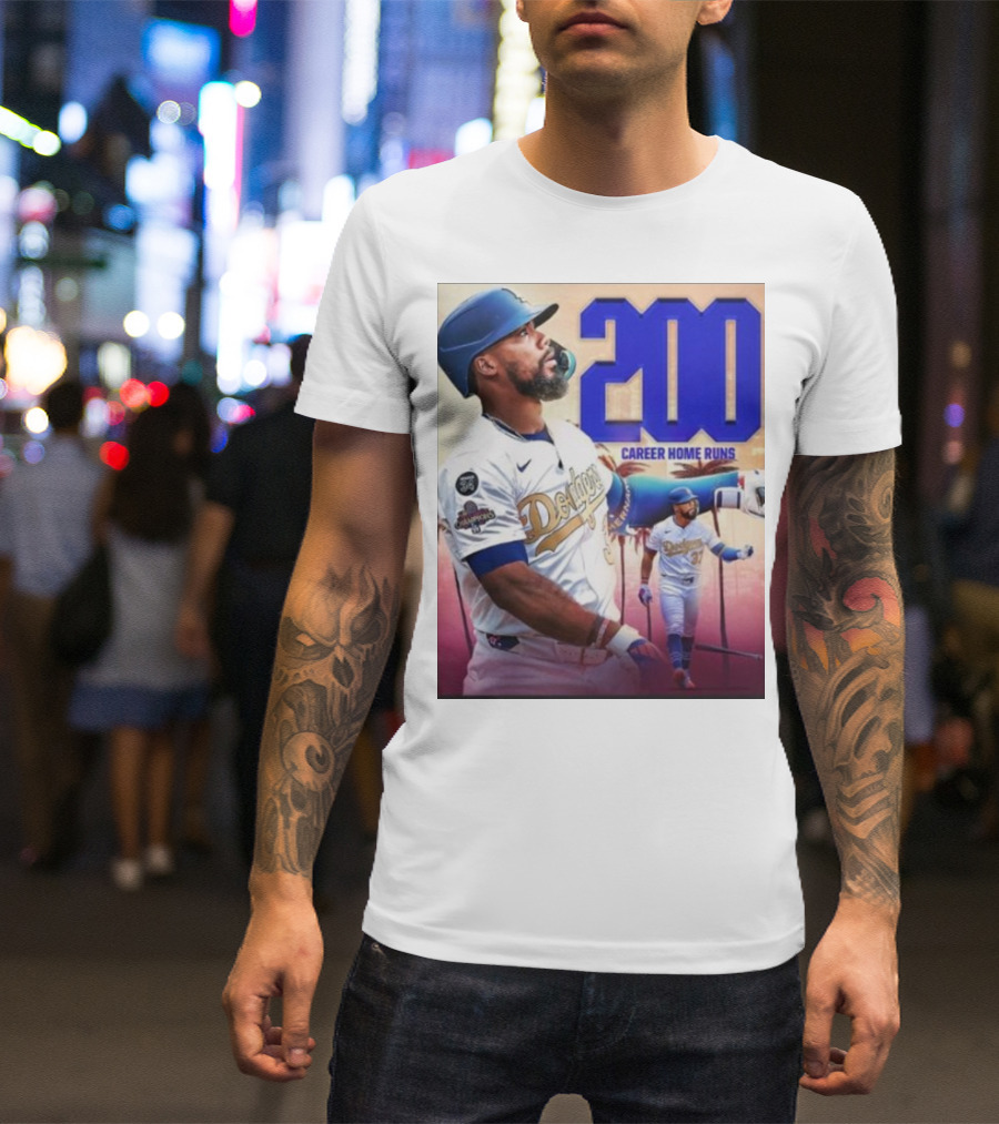 Los Angeles Dodgers Teoscar Hernandez 200 Career Home Runs Celebration T-Shirt