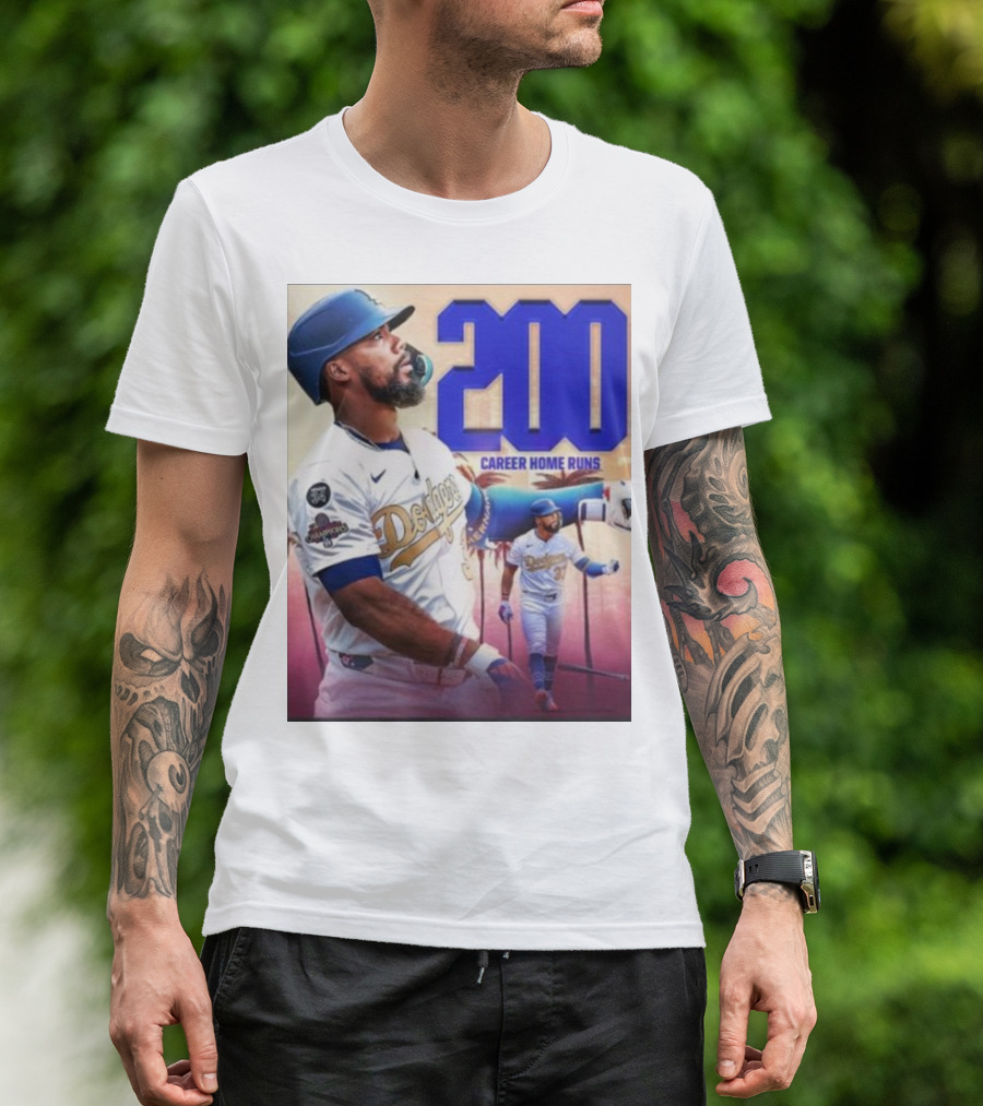 Los Angeles Dodgers Teoscar Hernandez 200 Career Home Runs Celebration T-Shirt