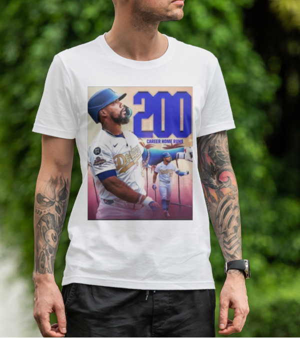 Los Angeles Dodgers Teoscar Hernandez 200 Career Home Runs Celebration T-Shirt