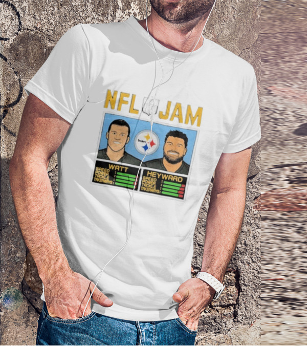 NFL Jam Steelers Watt Heyward Speed Power Tackle Takeaways T-Shirt