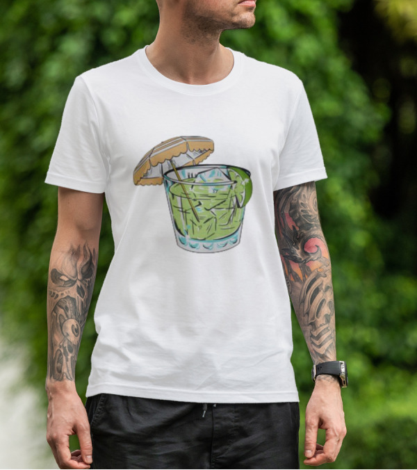 Margarita 818 Tequila Tropical Drink Umbrella Lime T-Shirt