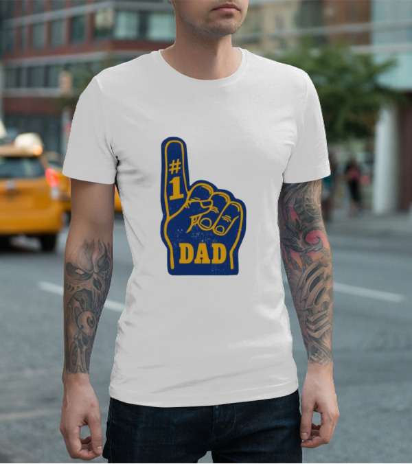 #1 Dad Foam Finger Sports Fan Tribute T-Shirt