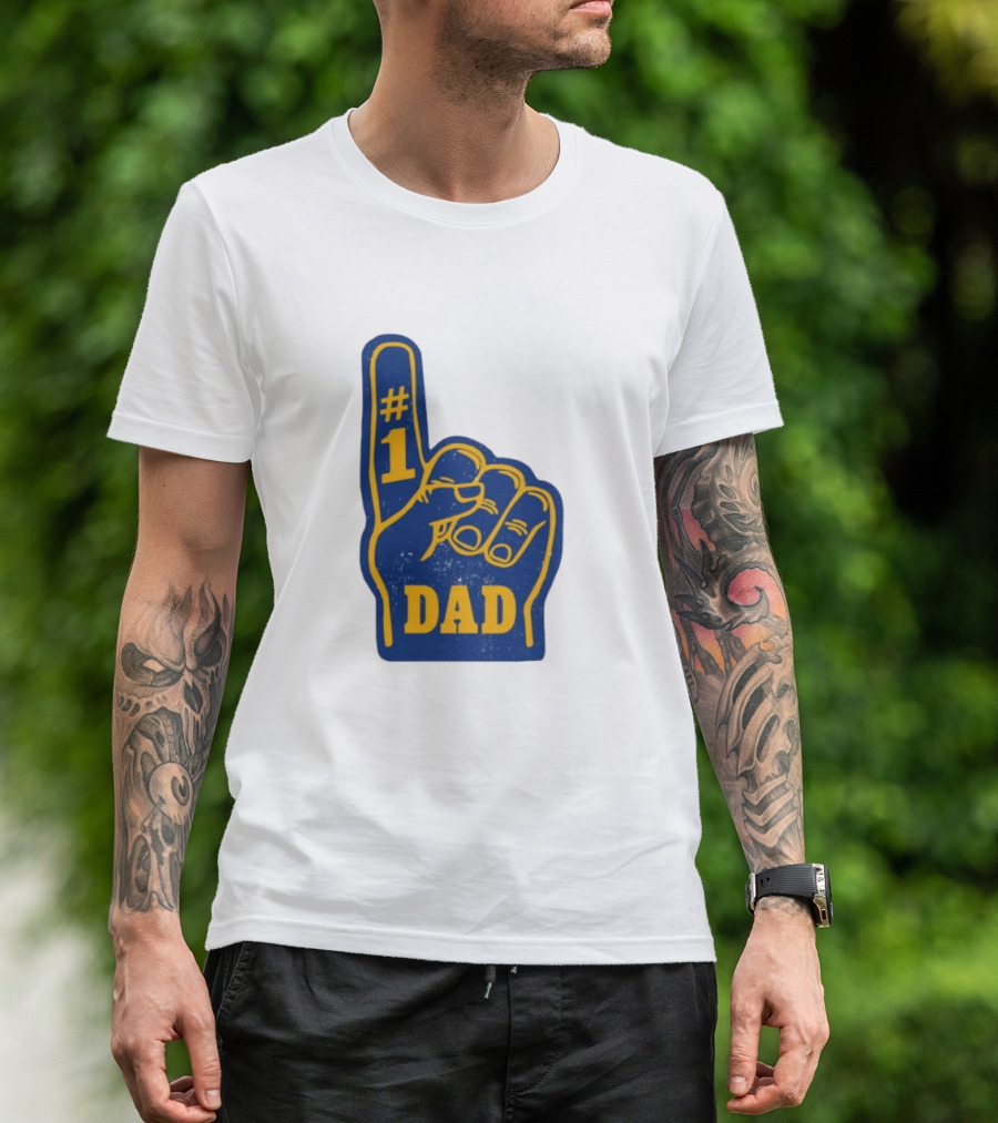 #1 Dad Foam Finger Sports Fan Tribute T-Shirt