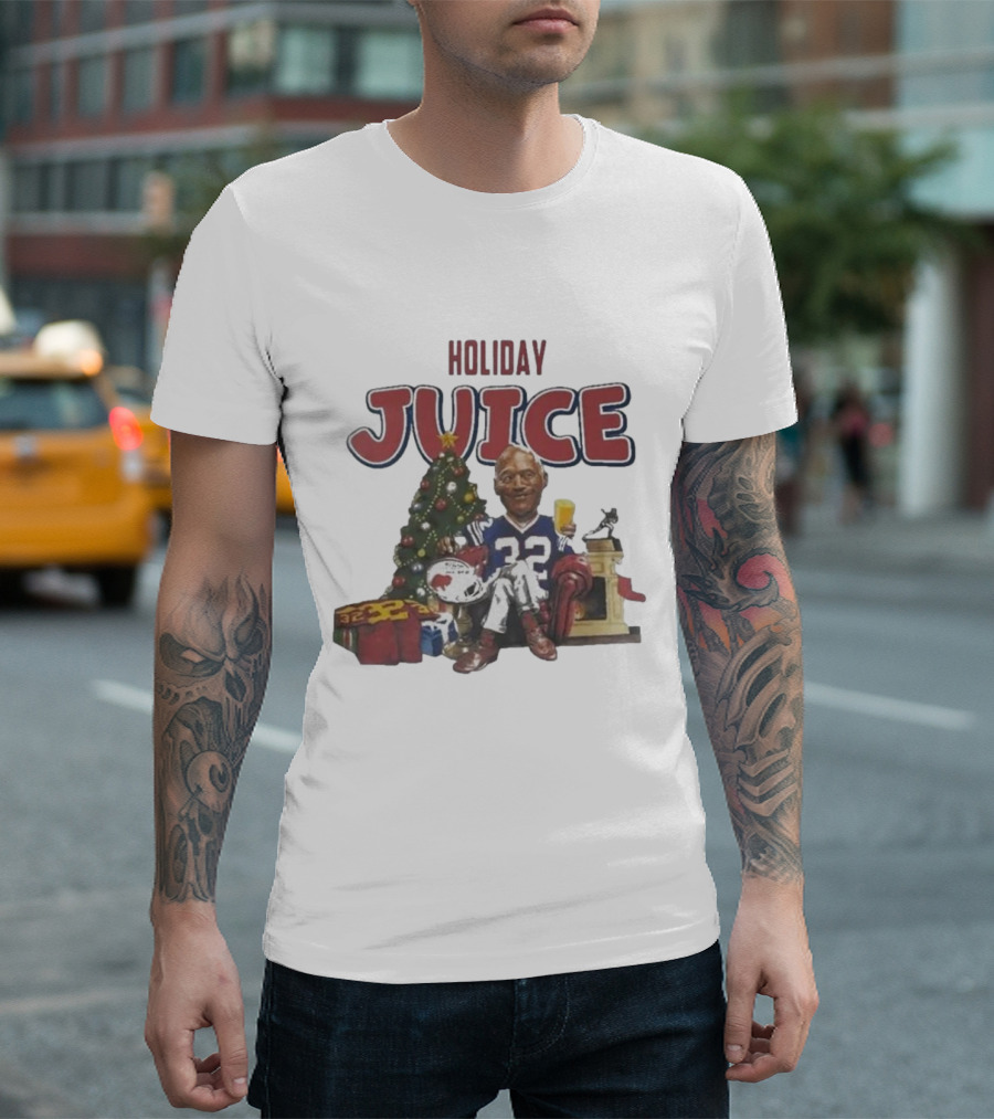 Holiday Juice 32 Christmas Football Theme T-Shirt