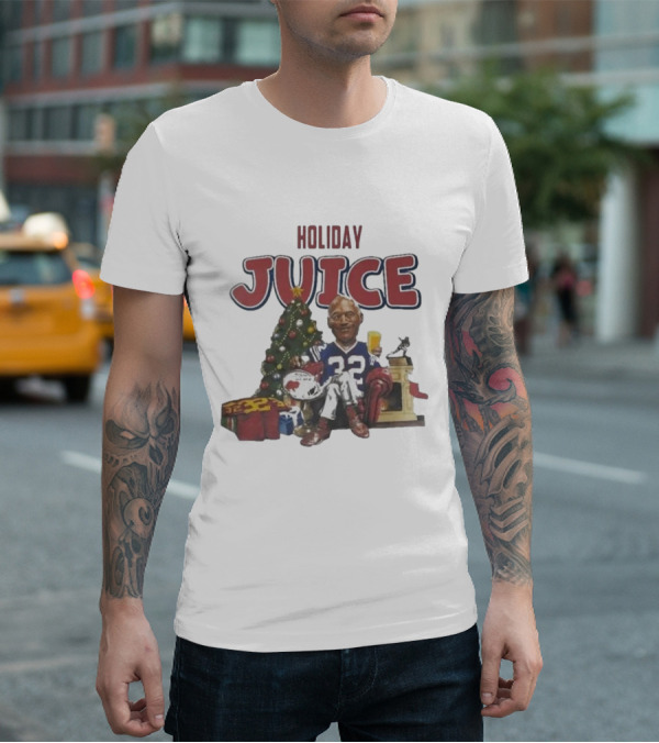 Holiday Juice 32 Christmas Football Theme T-Shirt