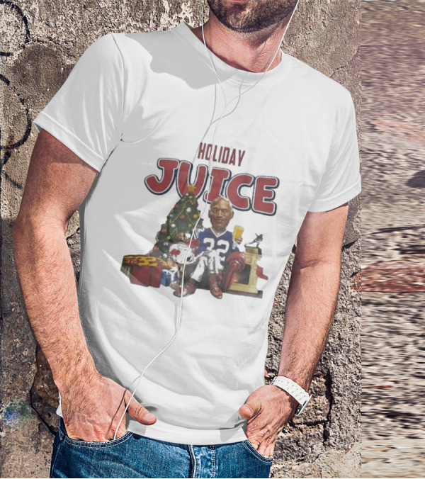 Holiday Juice 32 Christmas Football Theme T-Shirt