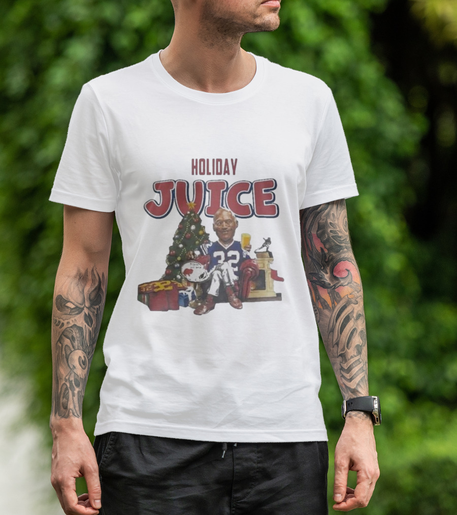 Holiday Juice 32 Christmas Football Theme T-Shirt