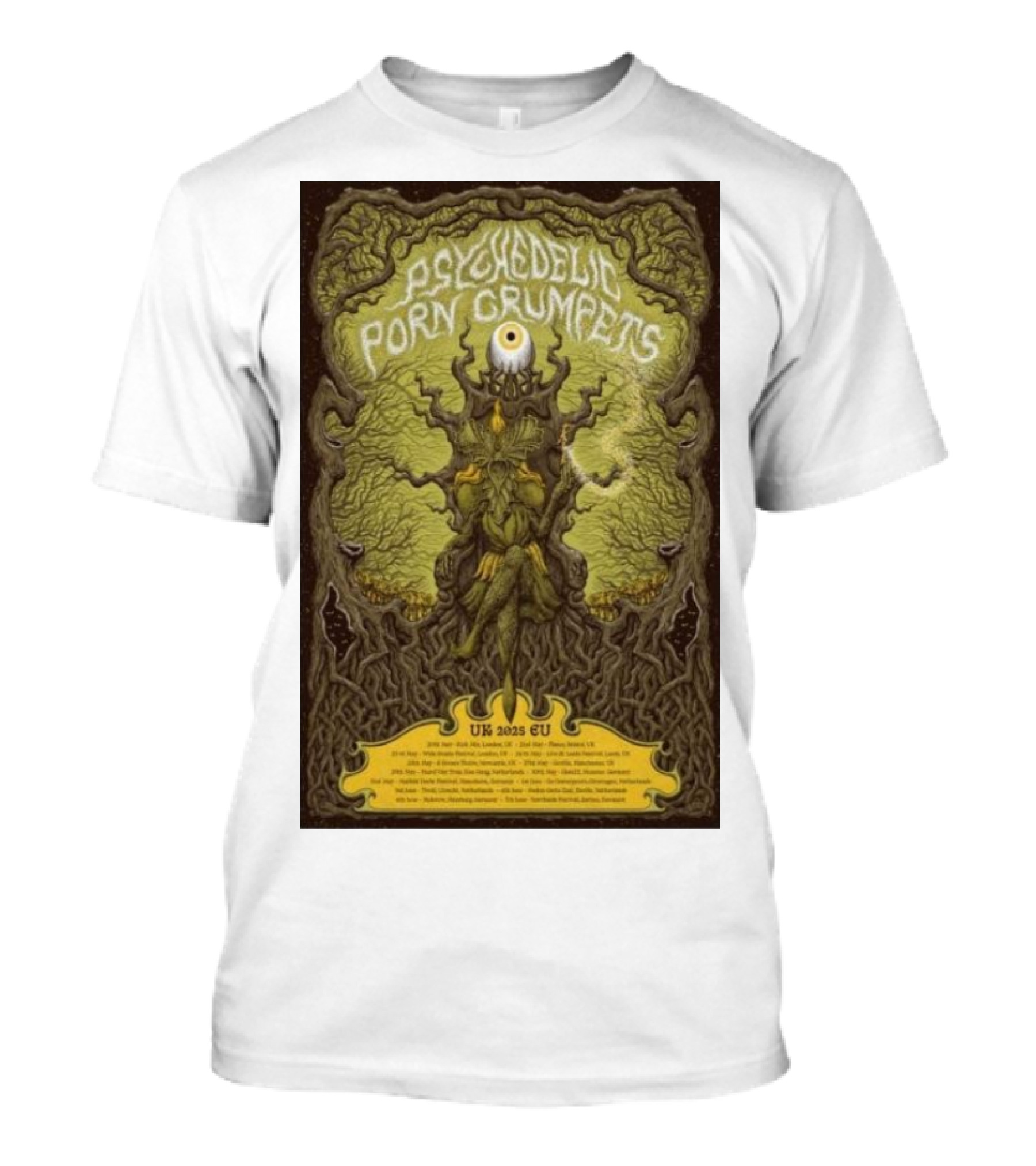 Psychedelic Porn Crumpets UK EU 2025 Tour Eye Tree T-Shirt