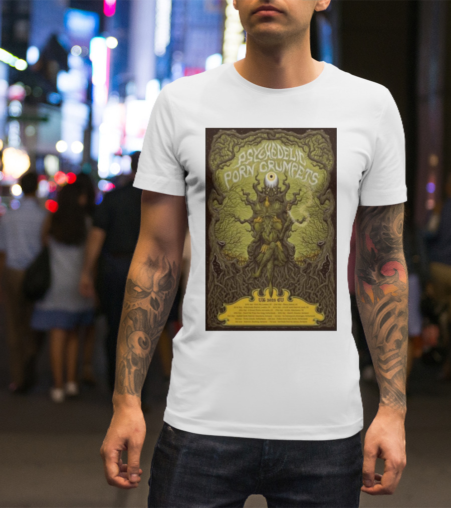 Psychedelic Porn Crumpets UK EU 2025 Tour Eye Tree T-Shirt