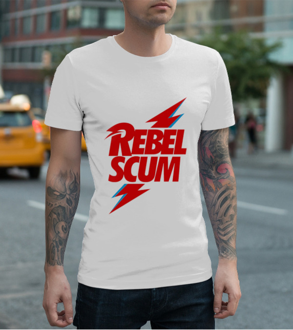 Rebel Scum Red Bold Lightning Letters T-Shirt