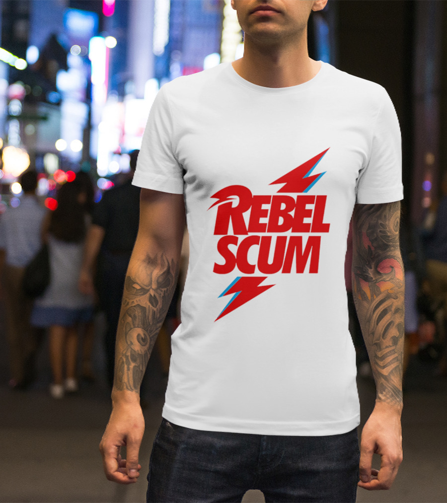 Rebel Scum Red Bold Lightning Letters T-Shirt