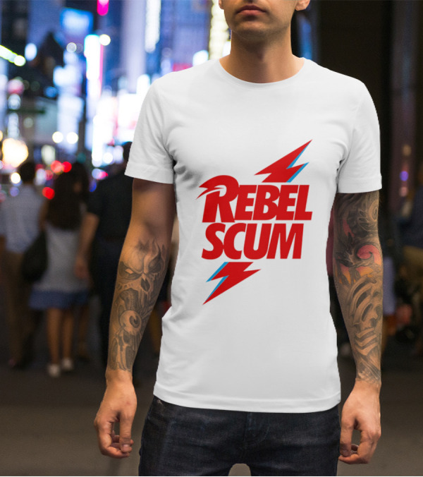 Rebel Scum Red Bold Lightning Letters T-Shirt