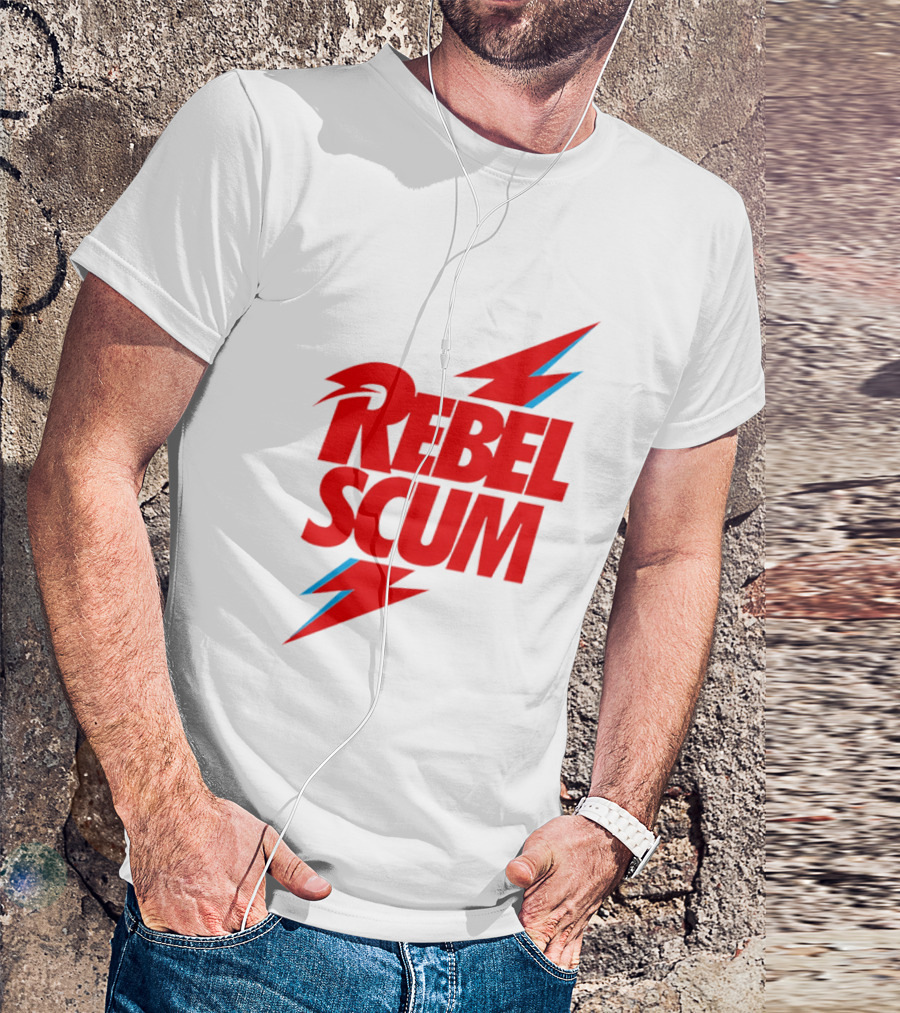 Rebel Scum Red Bold Lightning Letters T-Shirt