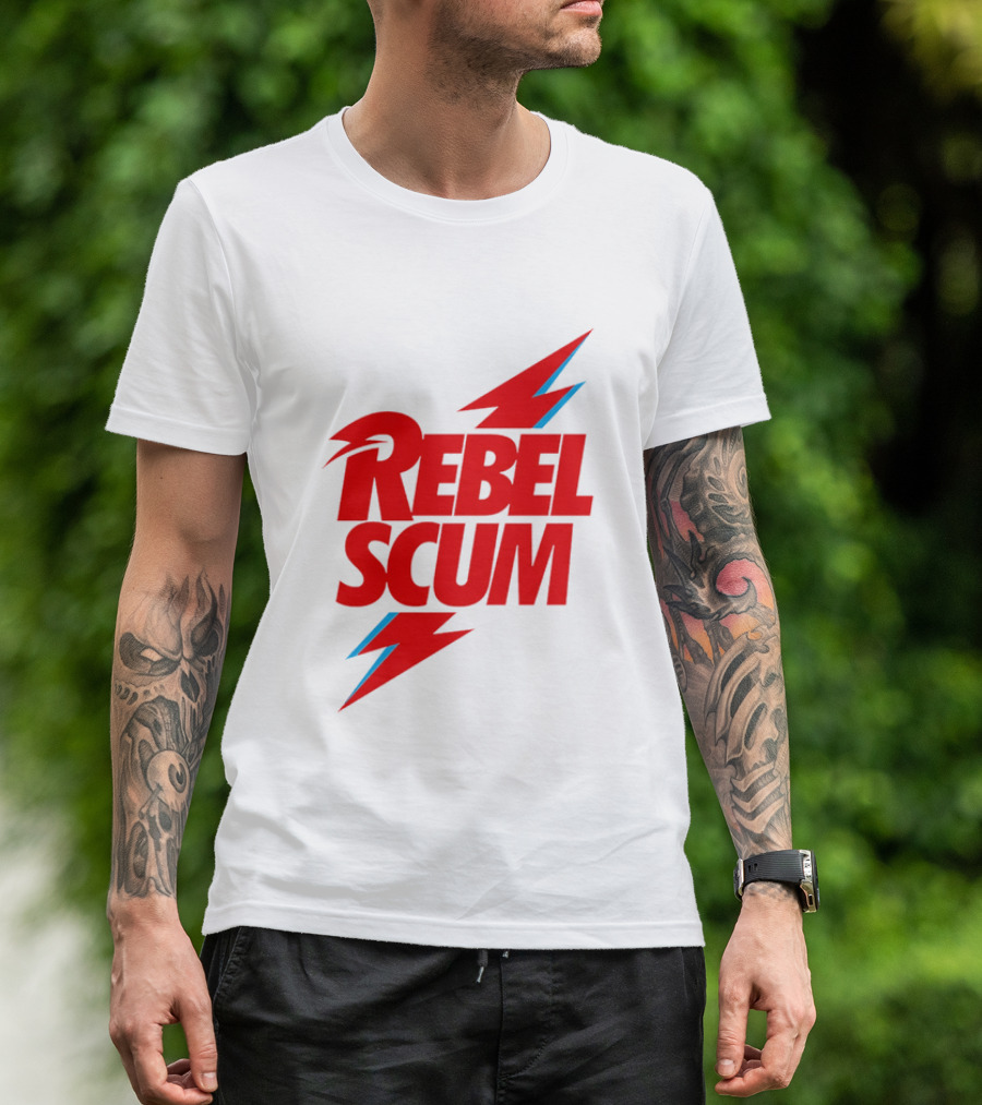 Rebel Scum Red Bold Lightning Letters T-Shirt