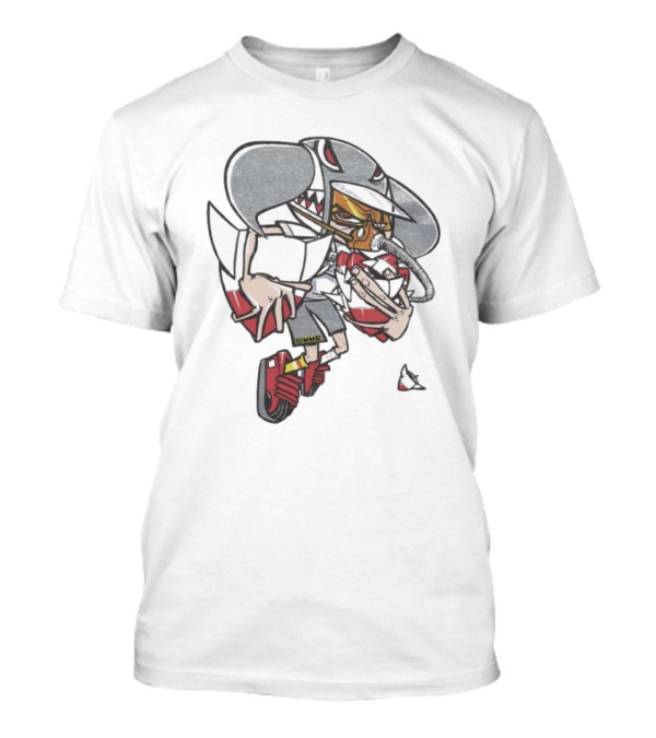Gimme Project Shark Character With Red Sneaker And Hose T-Shirt