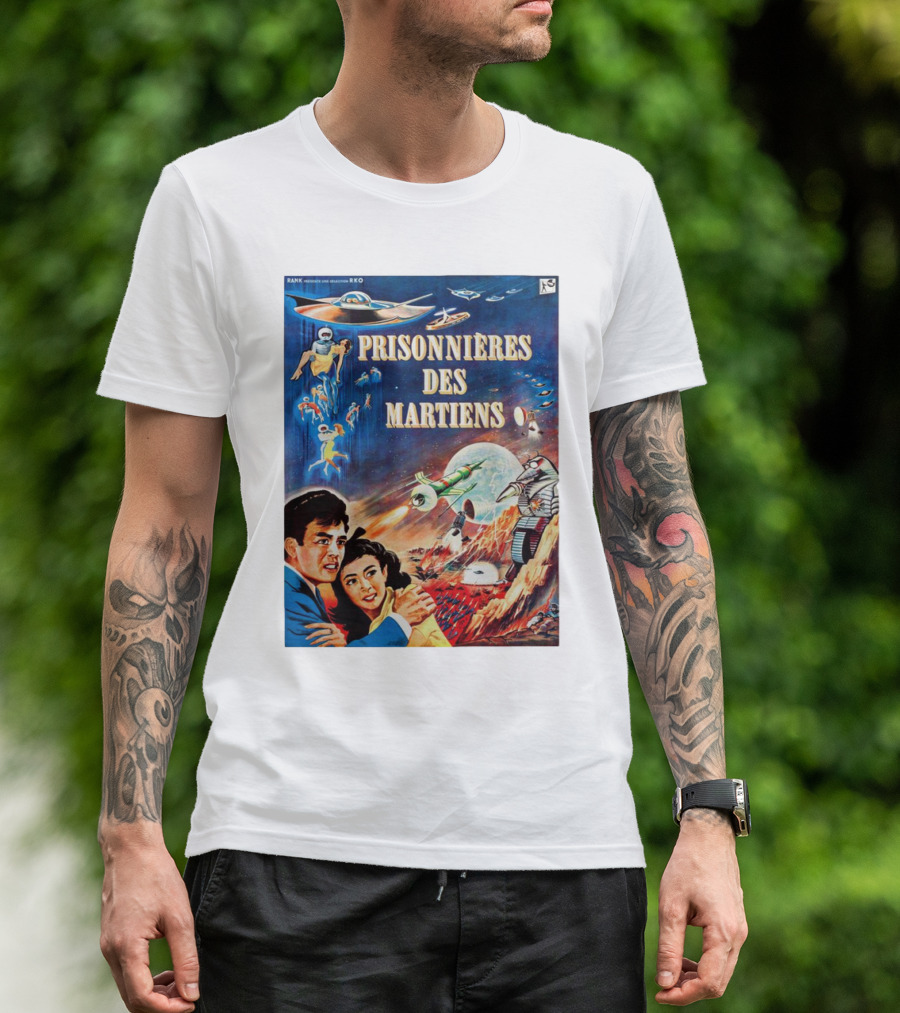 PRISONNIÈRES DES MARTIENS The Mysterians French RKO Sci-Fi Adventure T-Shirt