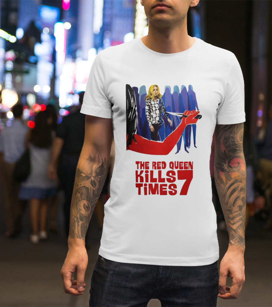 The Red Queen Kills Seven Times Red Arm Woman And Figures T-Shirt