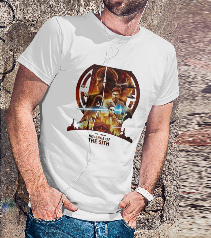 Star Wars Episode III Revenge Of The Sith 20th Anniversary Cover By Jason Benullo T-Shirt