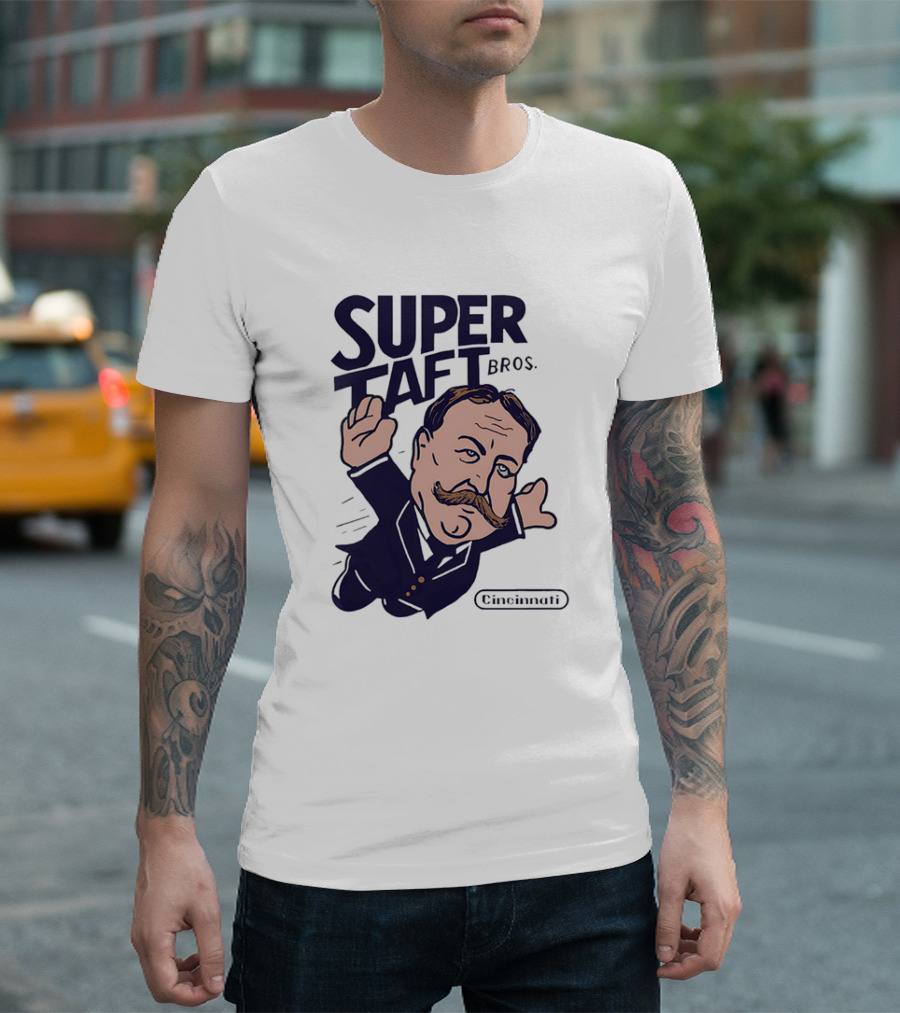 Super Taft Bros Cincinnati Caricature Parody William Howard Taft T-Shirt