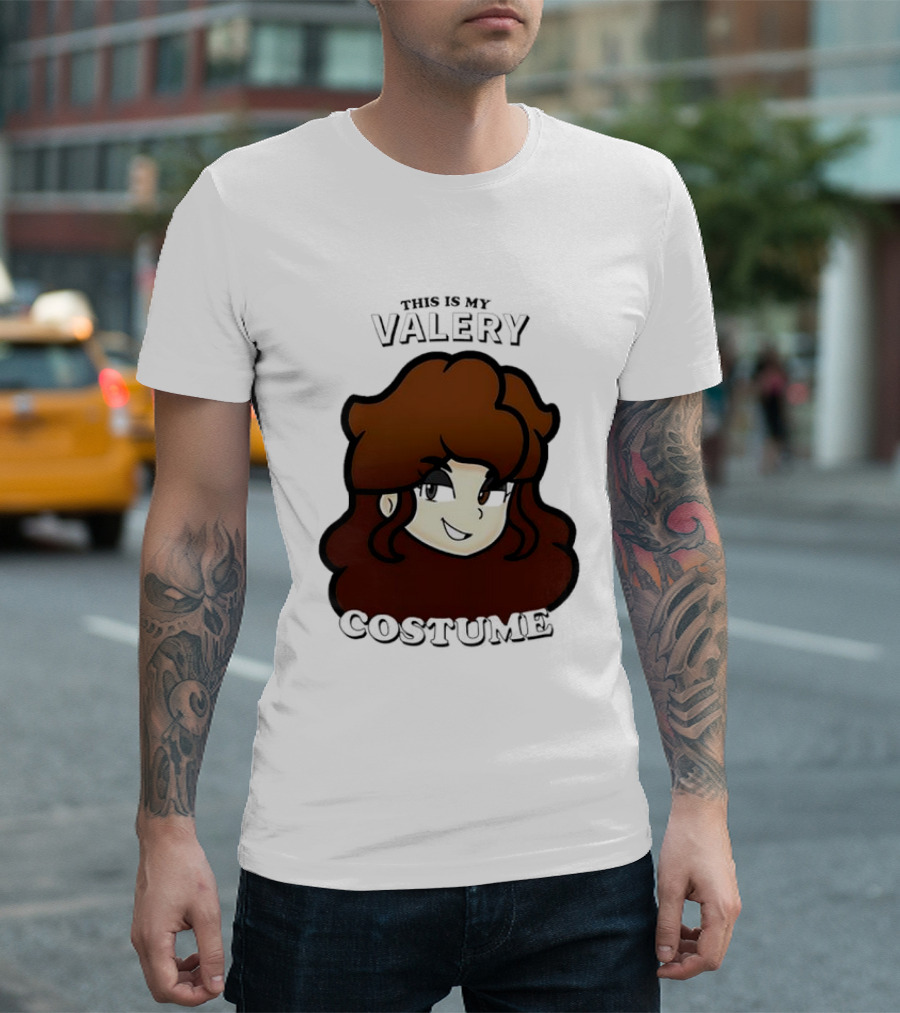 This Is My Valery Costume Cartoon Character Face T-Shirt