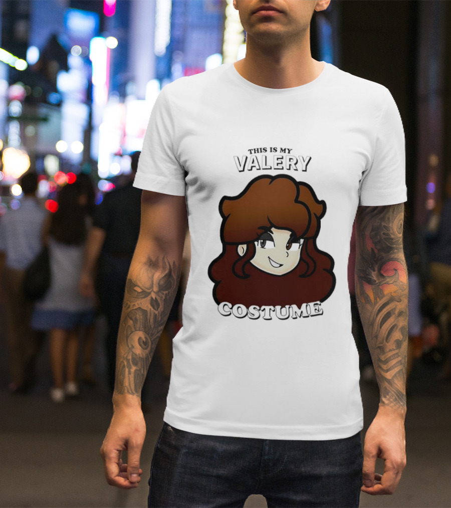 This Is My Valery Costume Cartoon Character Face T-Shirt